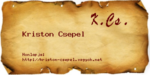 Kriston Csepel névjegykártya